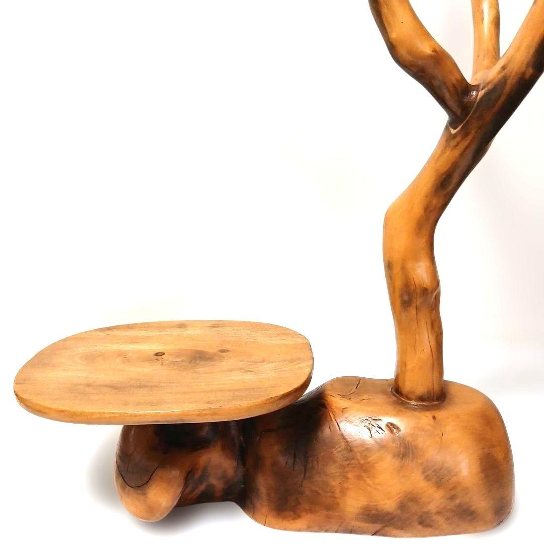 天然木 灯籠 花台 飾り台 盆栽台 置物 バードアスレチック インテリア 工芸品