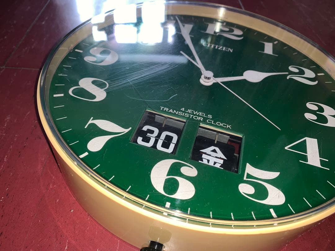 昭和レトロ　動作品CITIZEN シチズン パタパタカレンダー付　掛時計　ポップ