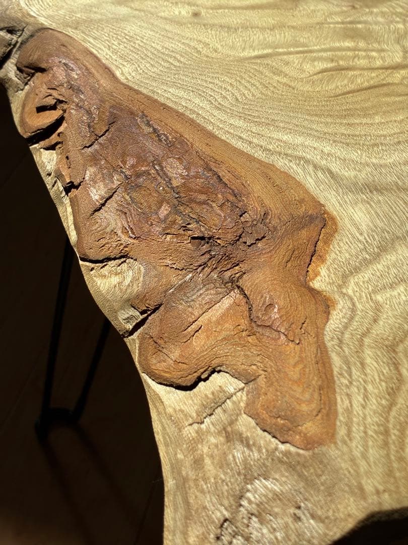 【極上の一枚】 国産楠（くすのき）無垢天然木一枚板サイドテーブル