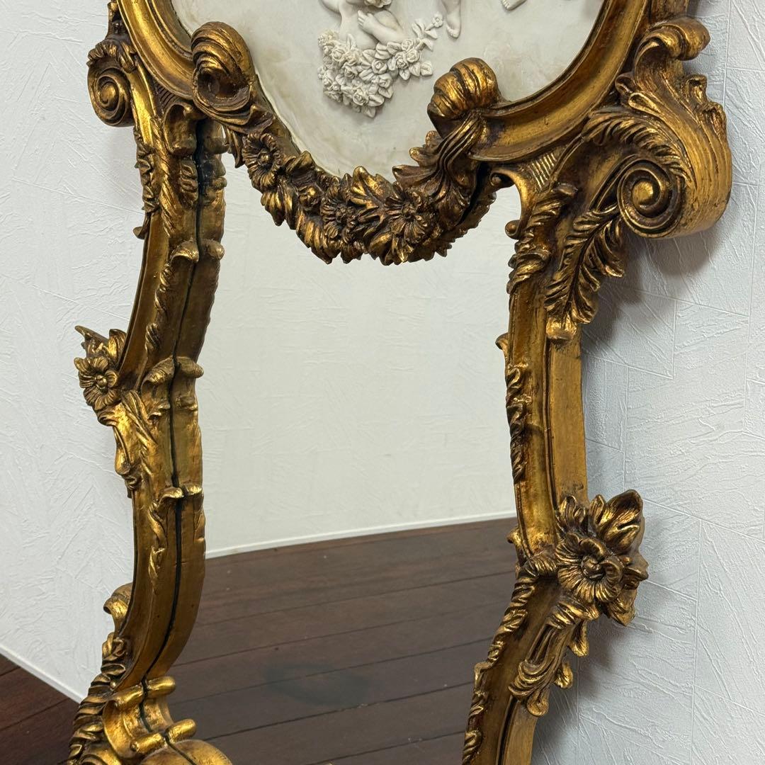 H21K102a アンティーク調 フレンチスタイル ロココ調ミラー