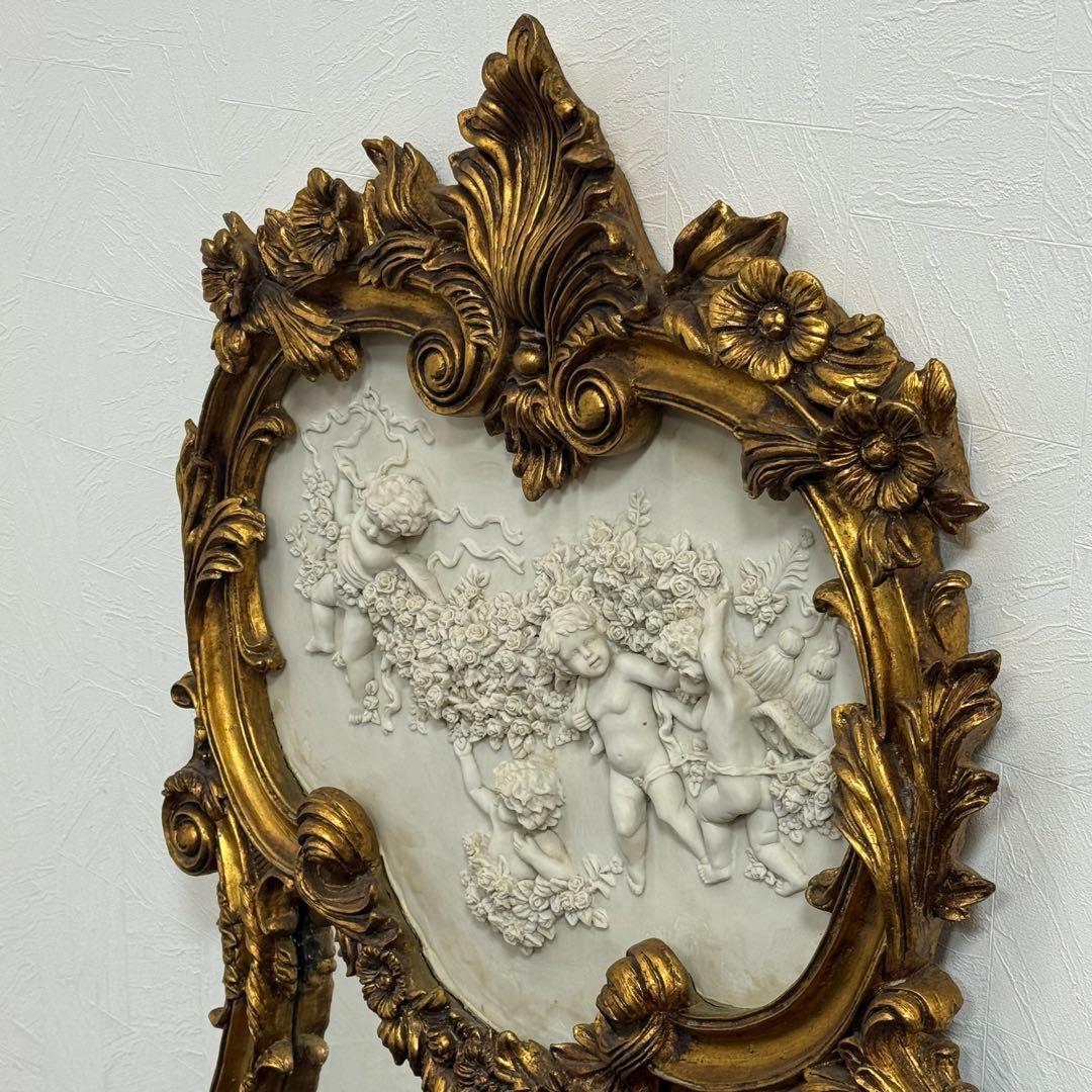 H21K102a アンティーク調 フレンチスタイル ロココ調ミラー