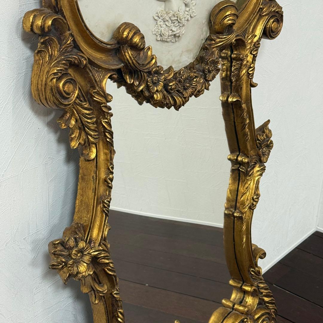 H21K102a アンティーク調 フレンチスタイル ロココ調ミラー