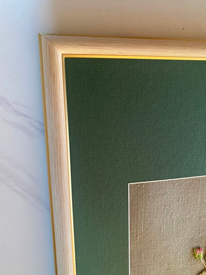 未使用【戸塚刺繍】額 91.5cm×32cm 花と鳥