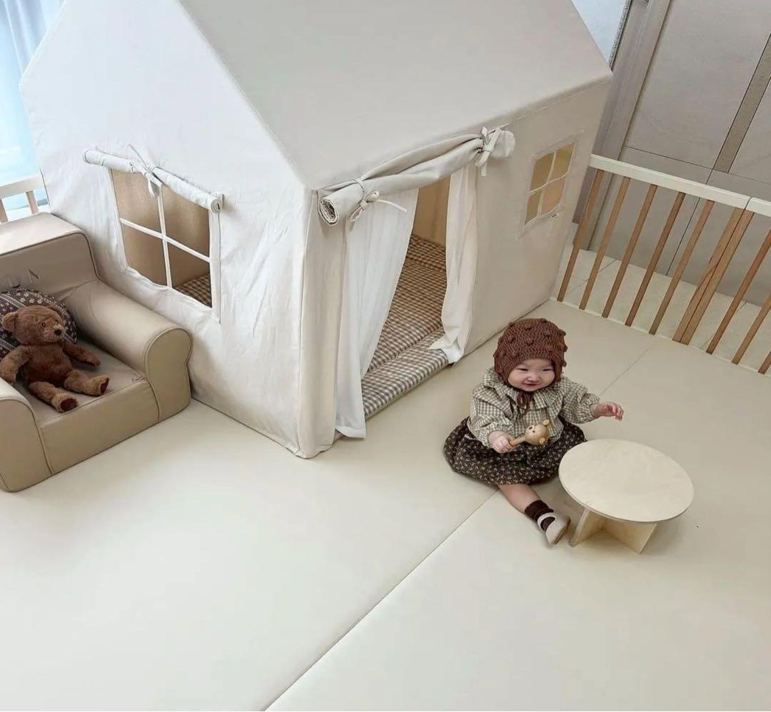 KARA BEBIS キッズペットテント プレイハウス モンブランホワイト 室内