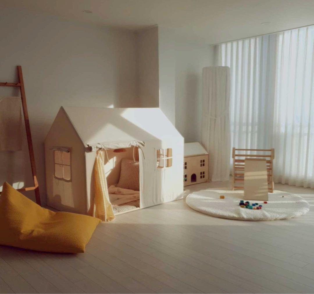 KARA BEBIS キッズペットテント プレイハウス モンブランホワイト 室内