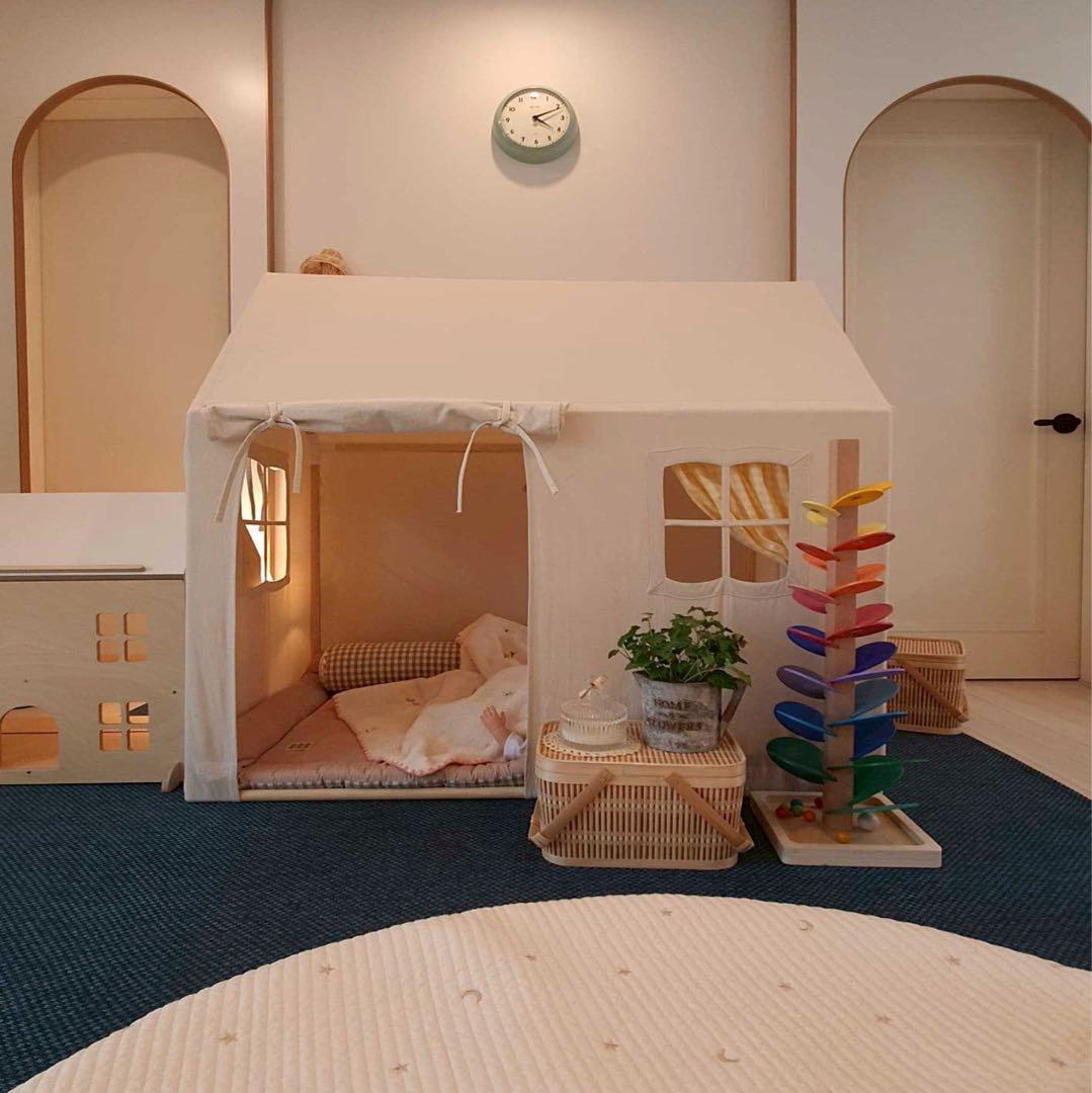 KARA BEBIS キッズペットテント プレイハウス モンブランホワイト 室内