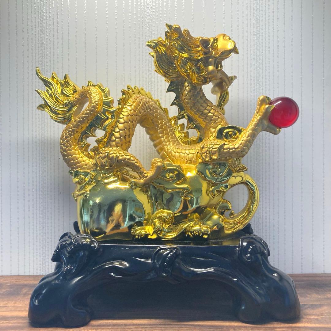 龍置物 金龍 財運 開運