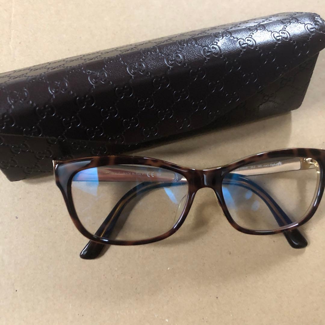 GUCCI レア　伊達メガネ　サングラス　ブルーライトカット　花柄　度なし
