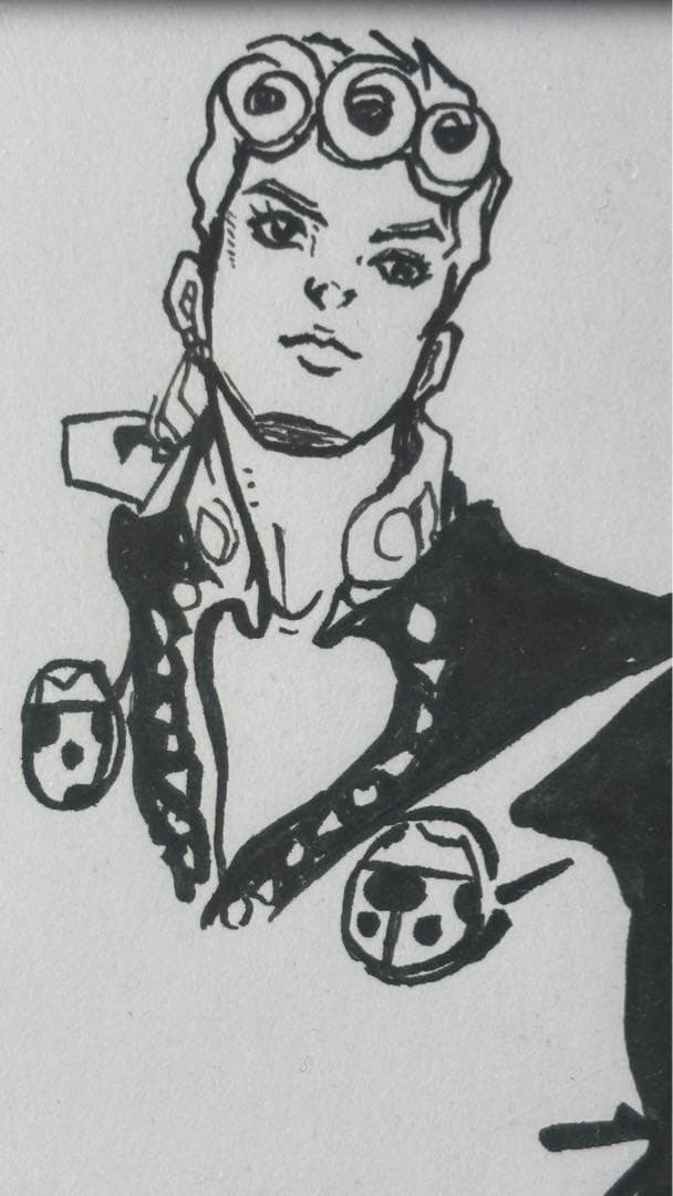 荒木飛呂彦先生 直筆イラスト 直筆サイン　ジョジョ奇妙な冒険