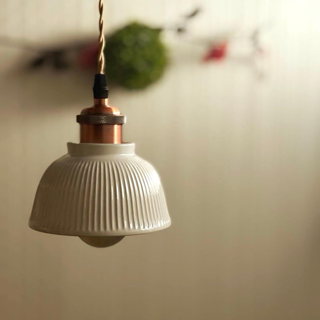 逆さ ペンダントライト　おしゃれ照明　ハンドメイド　ホワイト　シーリング　ライト