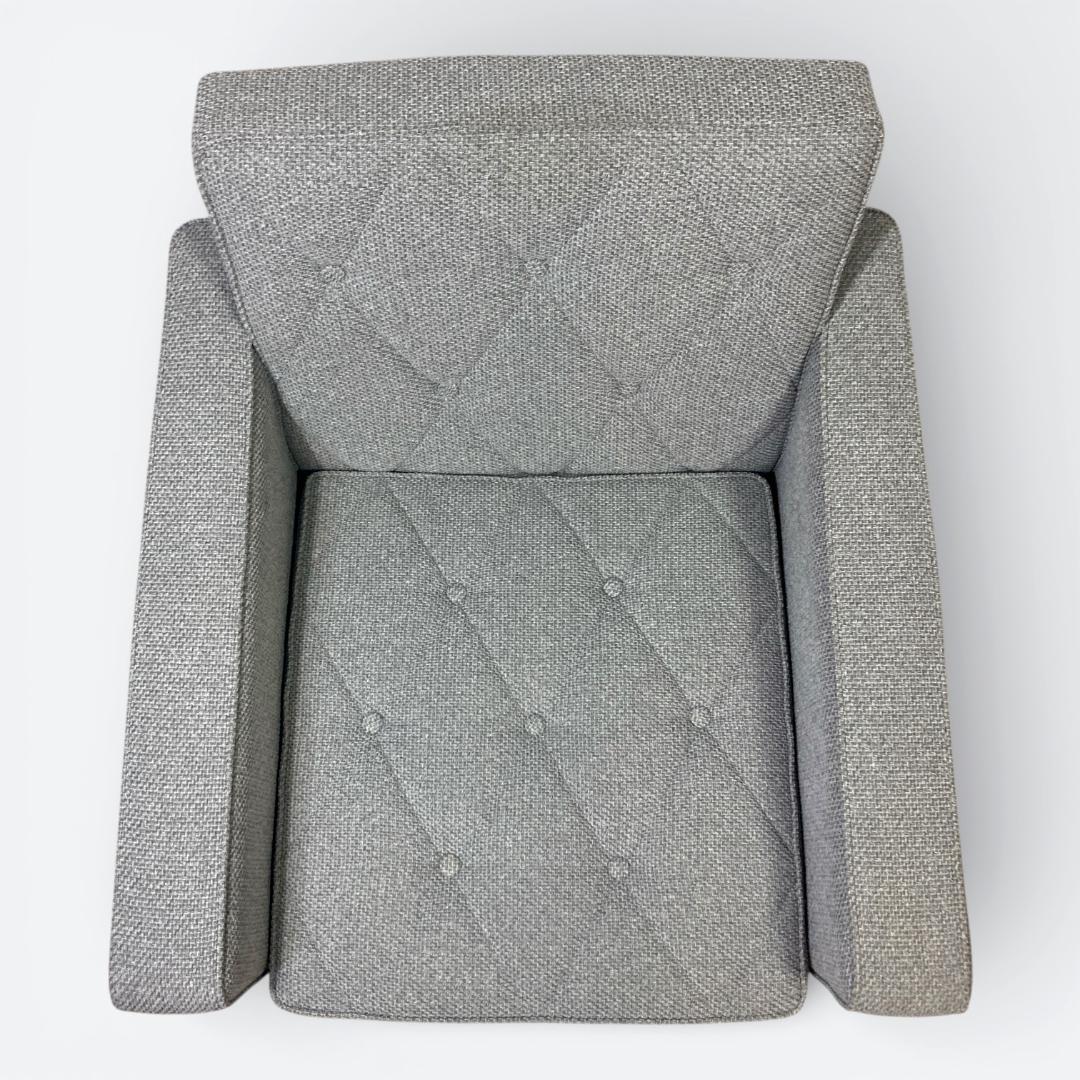 カリモク60 ロビーチェア 1シーター［廃盤カラー生地ミストグレー］難あり