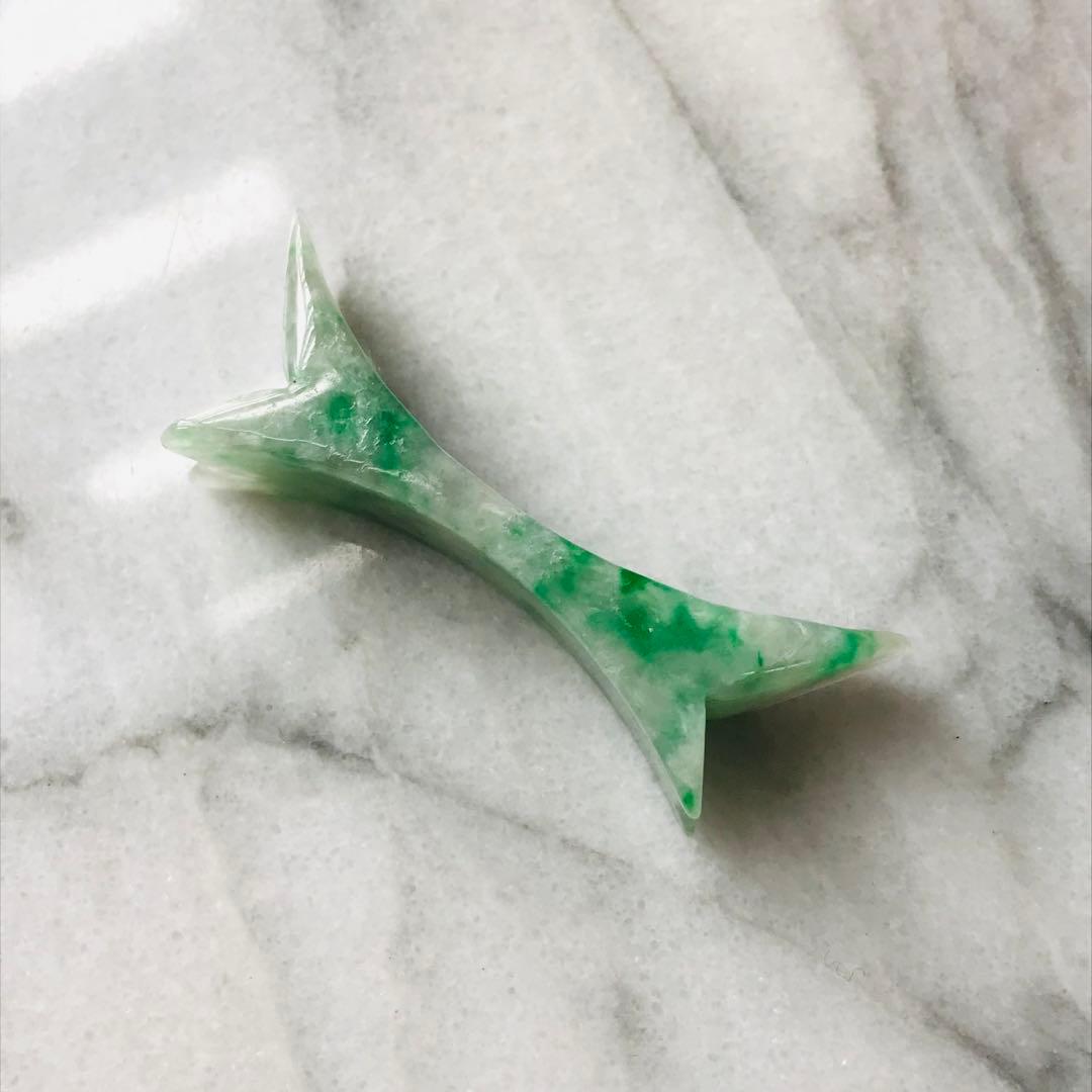 【O1190-001】翡翠　ミャンマー産　一点もの　インテリア　お箸　箸立て