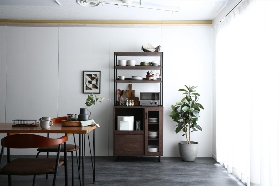 《新品・送料無料》【幅80cm】Walter オープン棚 キッチン収納