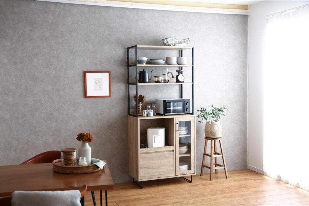 《新品・送料無料》【幅80cm】Walter オープン棚 キッチン収納