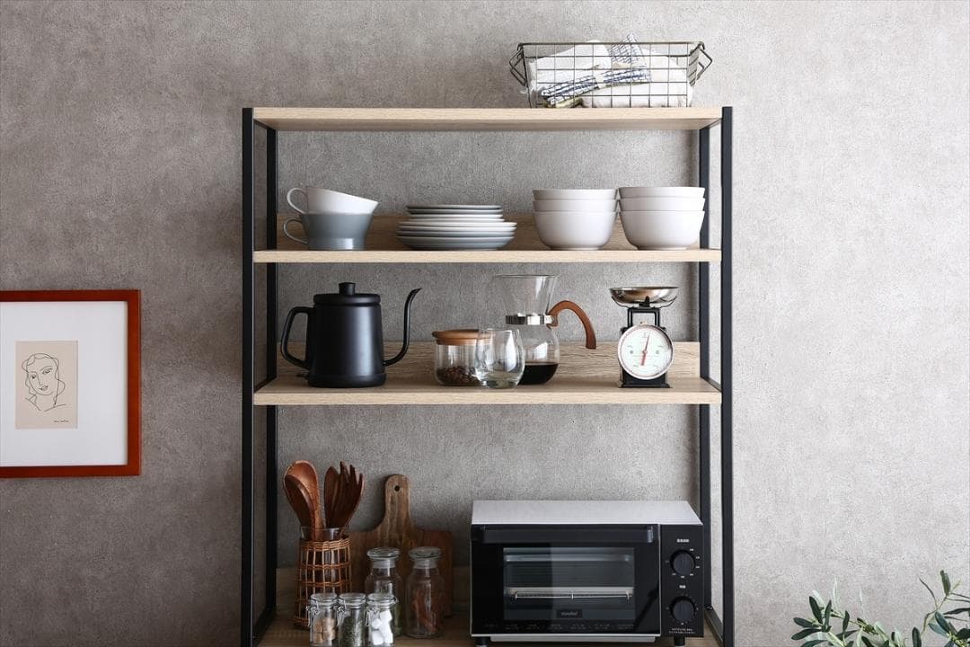 《新品・送料無料》【幅80cm】Walter オープン棚 キッチン収納