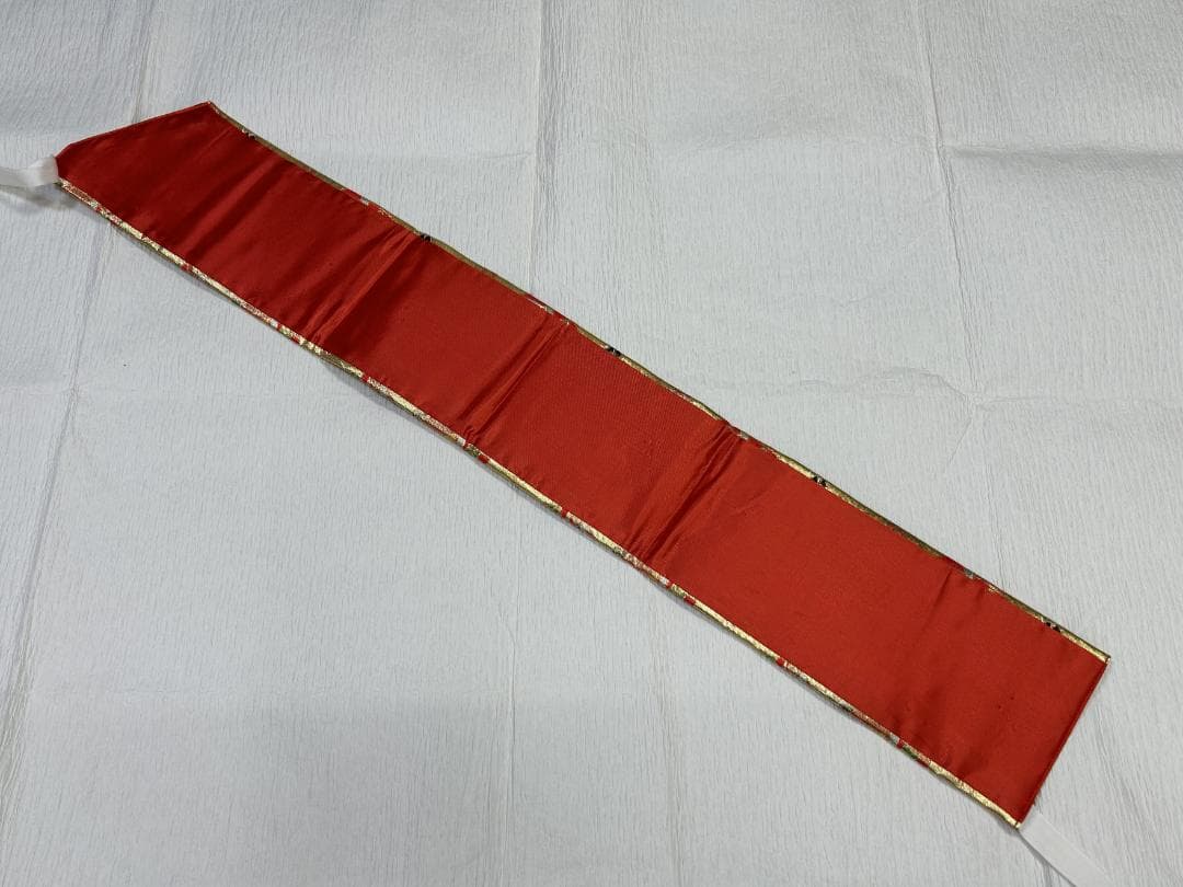 七五三セット　祝帯ペアセット　赤・黒　鞠　中サイズ　草履17cm　箱入り　②