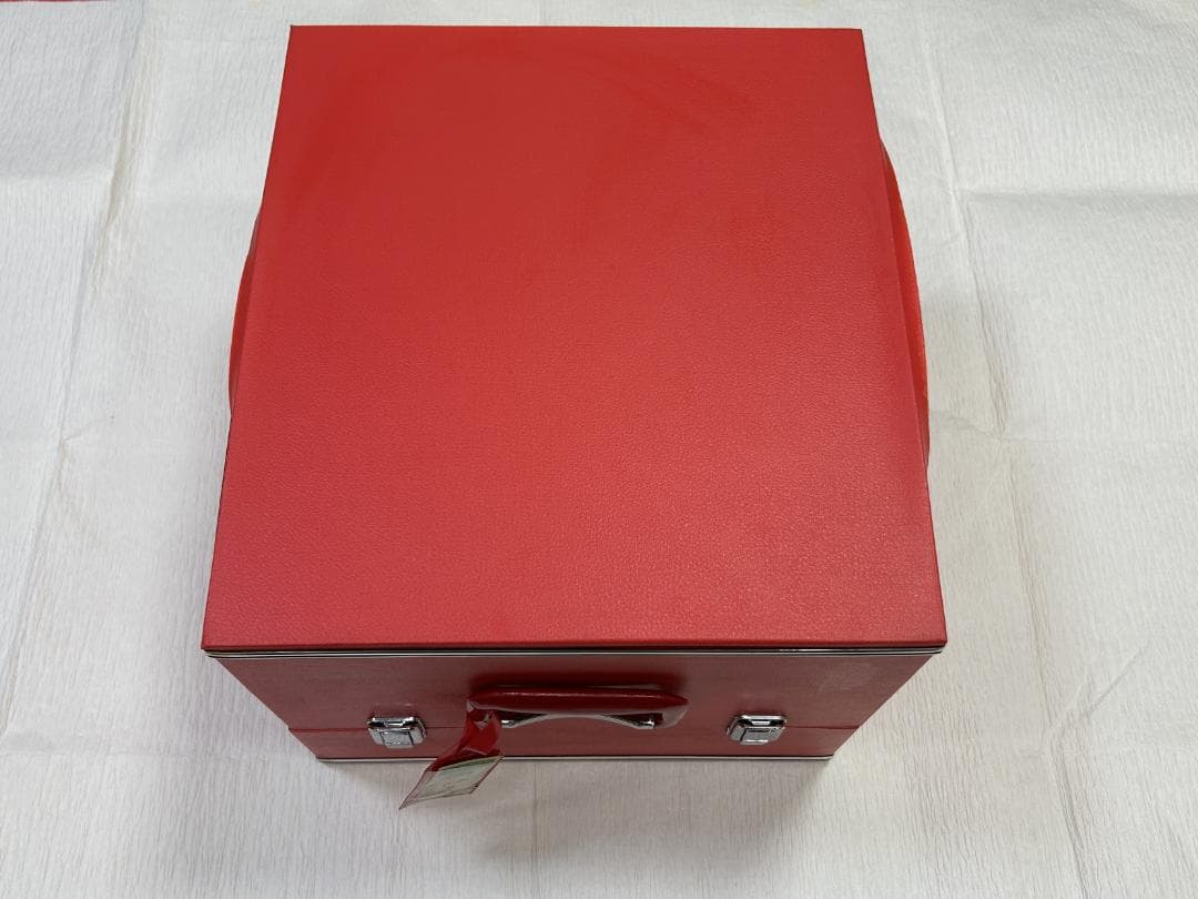 七五三セット　祝帯ペアセット　赤・黒　鞠　中サイズ　草履17cm　箱入り　②