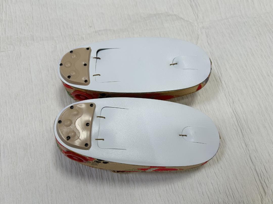 七五三セット　祝帯ペアセット　赤・黒　鞠　中サイズ　草履17cm　箱入り　②