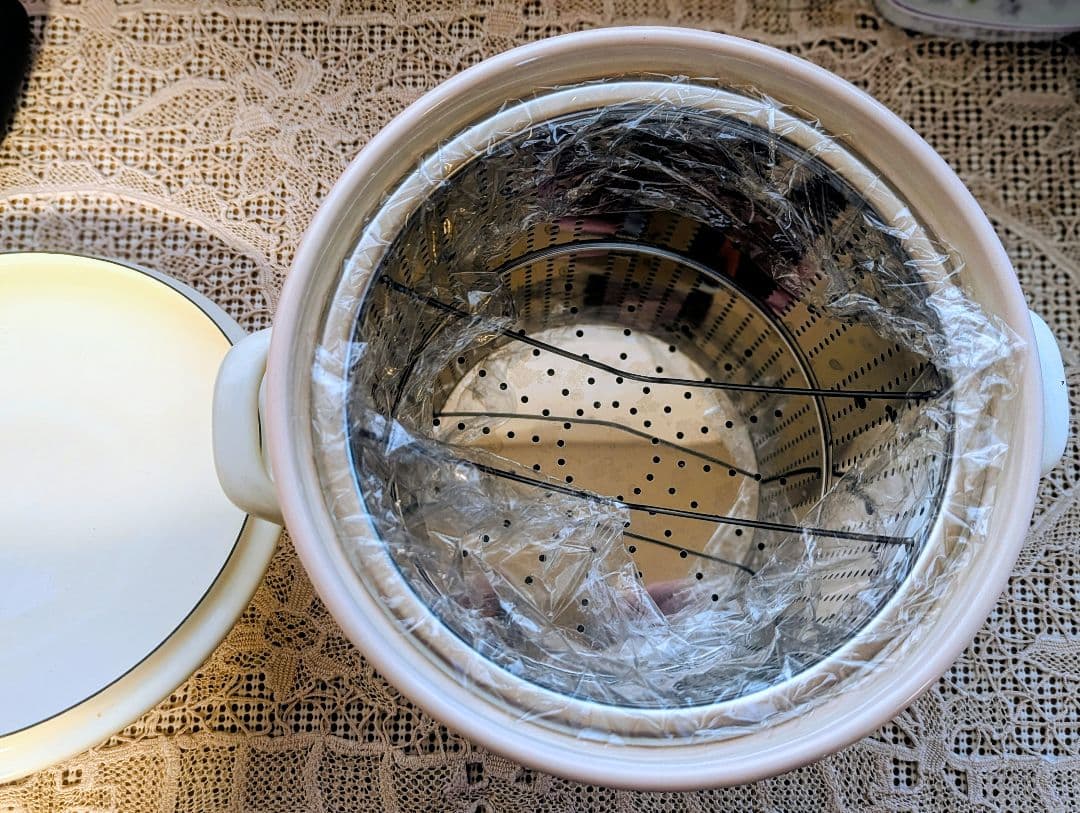 旧イマン imane ダイアナローズ ホーロー 両手パスタ鍋 ステンレスザル付き