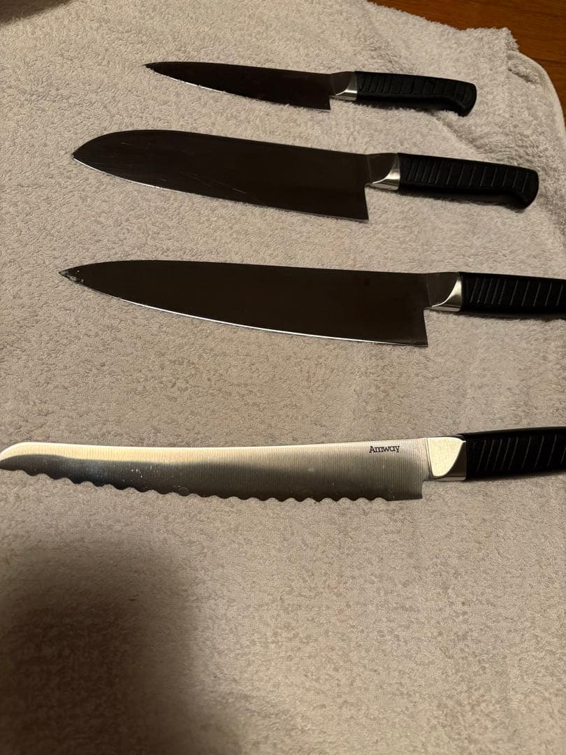 アムウェイ蒸し器、フライパン（蓋付き）、包丁４種、洗剤等　まとめ売り