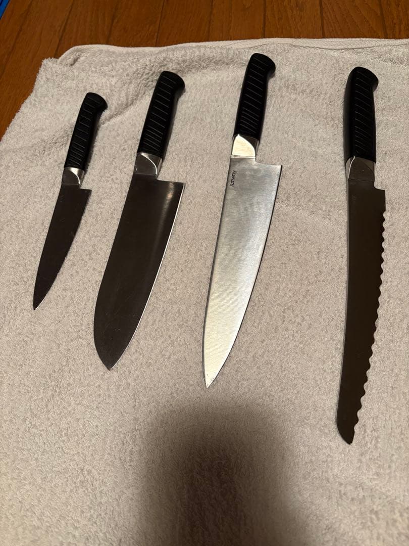 アムウェイ蒸し器、フライパン（蓋付き）、包丁４種、洗剤等　まとめ売り