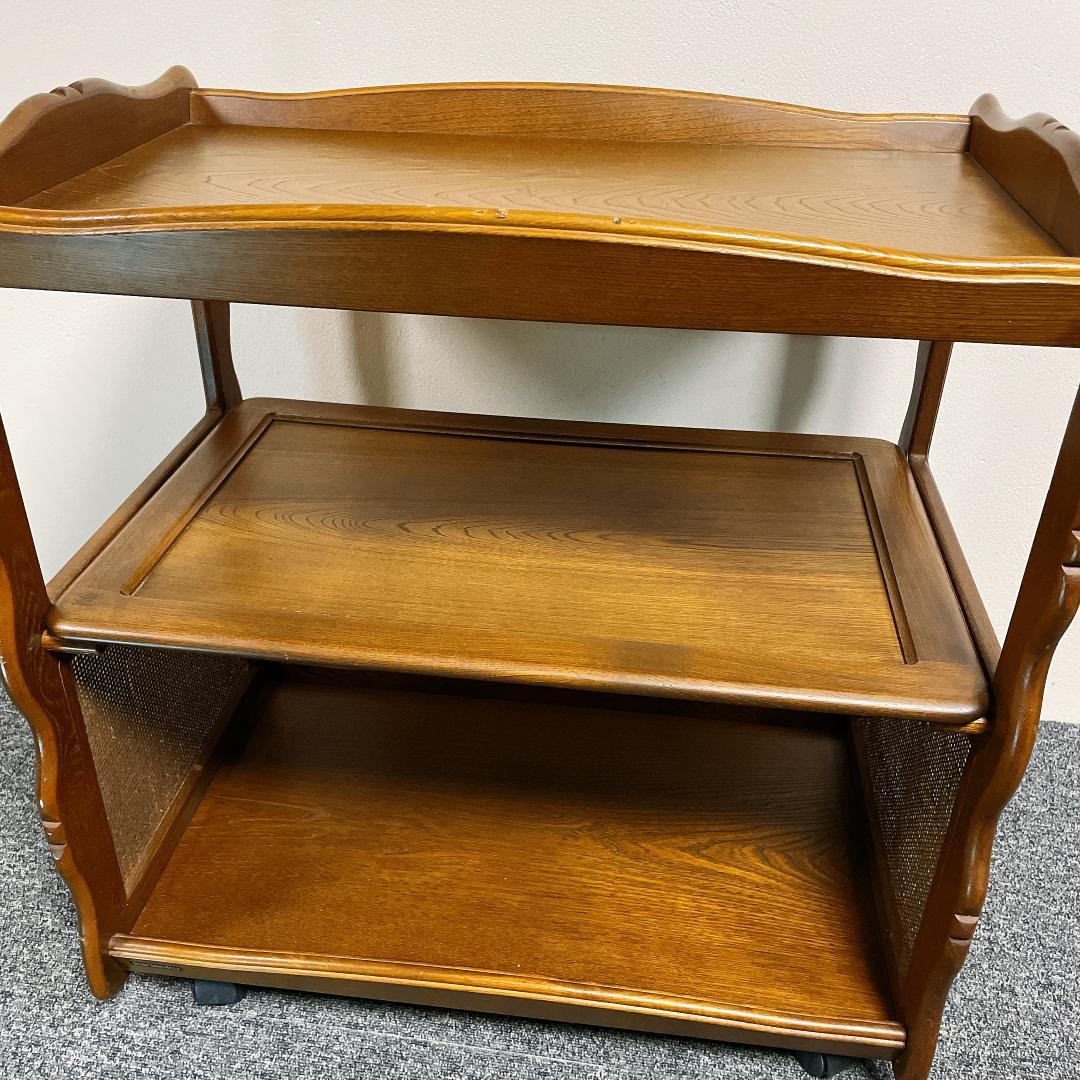 カリモク　木製ワゴン　キッチンワゴン　アンティーク　ヴィンテージ