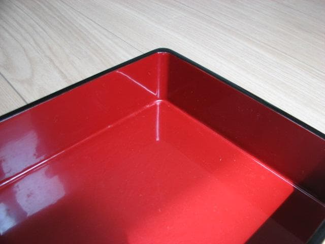 三段重箱★牡丹沈金★6.5寸★3段★越前漆器★越前塗り★漆塗り★朱牡丹彫りの極上