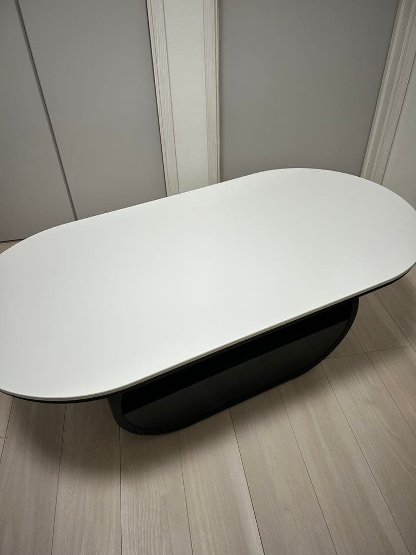 【売り切り希望！！】セラミック天板　センターテーブル（ホワイト×ブラック）