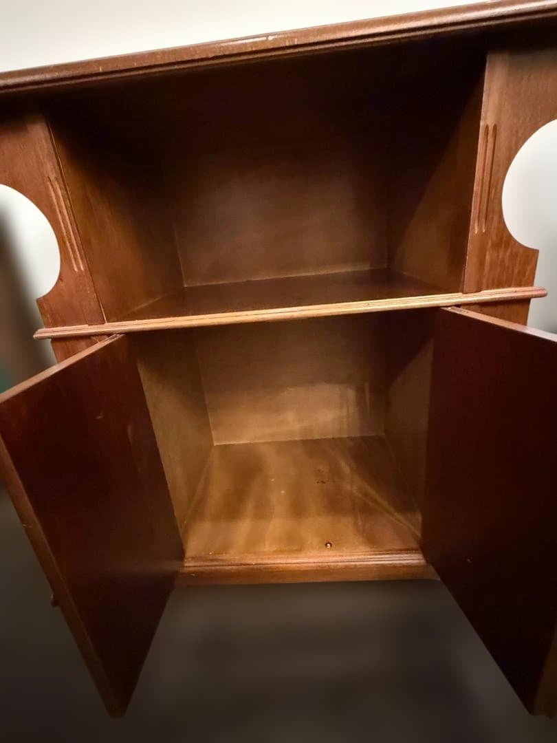 【週末限定セール】 収納棚 キャスター付き木製キャビネット アンティーク風