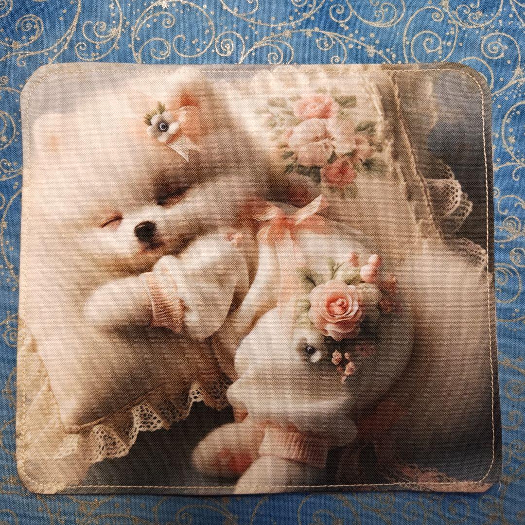 ご確認用　きゃんべる様　ポメちゃん柄　ハンカチ　ハンドメイド12/11