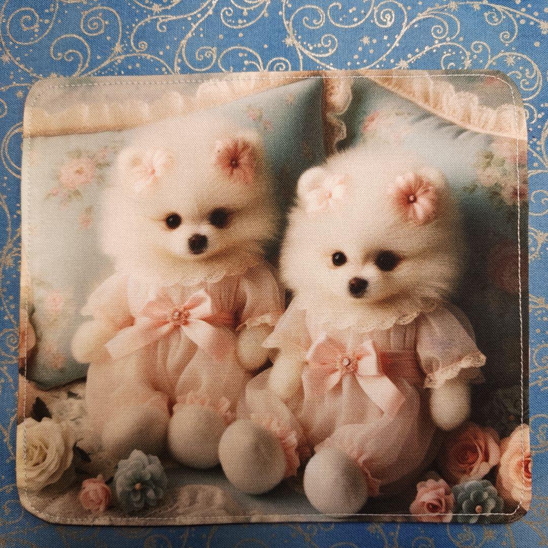 ご確認用　きゃんべる様　ポメちゃん柄　ハンカチ　ハンドメイド12/11