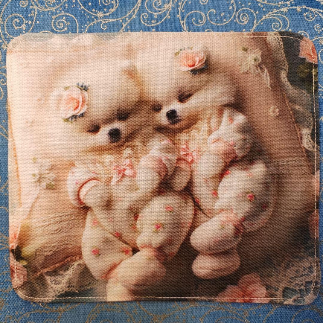 ご確認用　きゃんべる様　ポメちゃん柄　ハンカチ　ハンドメイド12/11