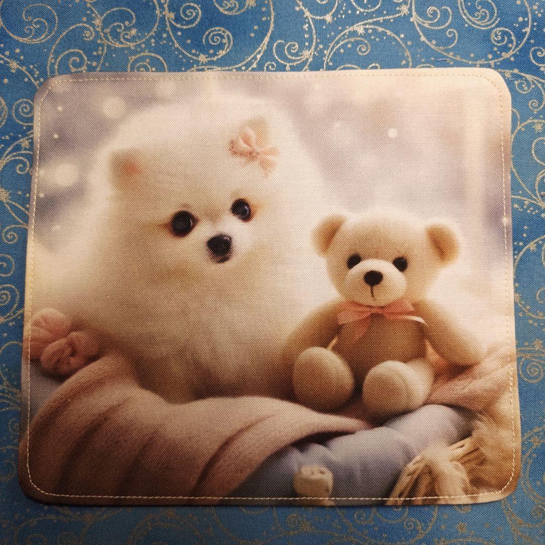 ご確認用　きゃんべる様　ポメちゃん柄　ハンカチ　ハンドメイド12/11