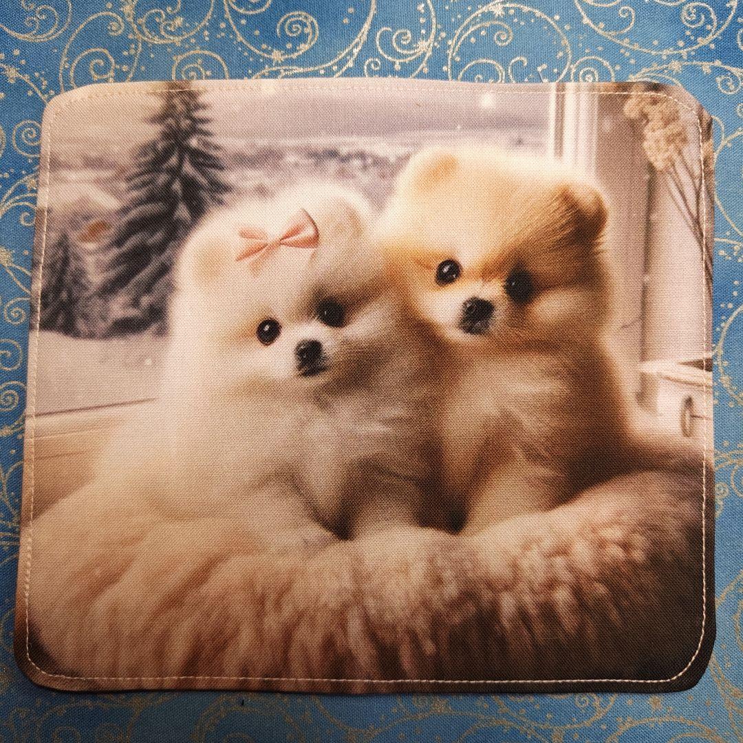 ご確認用　きゃんべる様　ポメちゃん柄　ハンカチ　ハンドメイド12/11