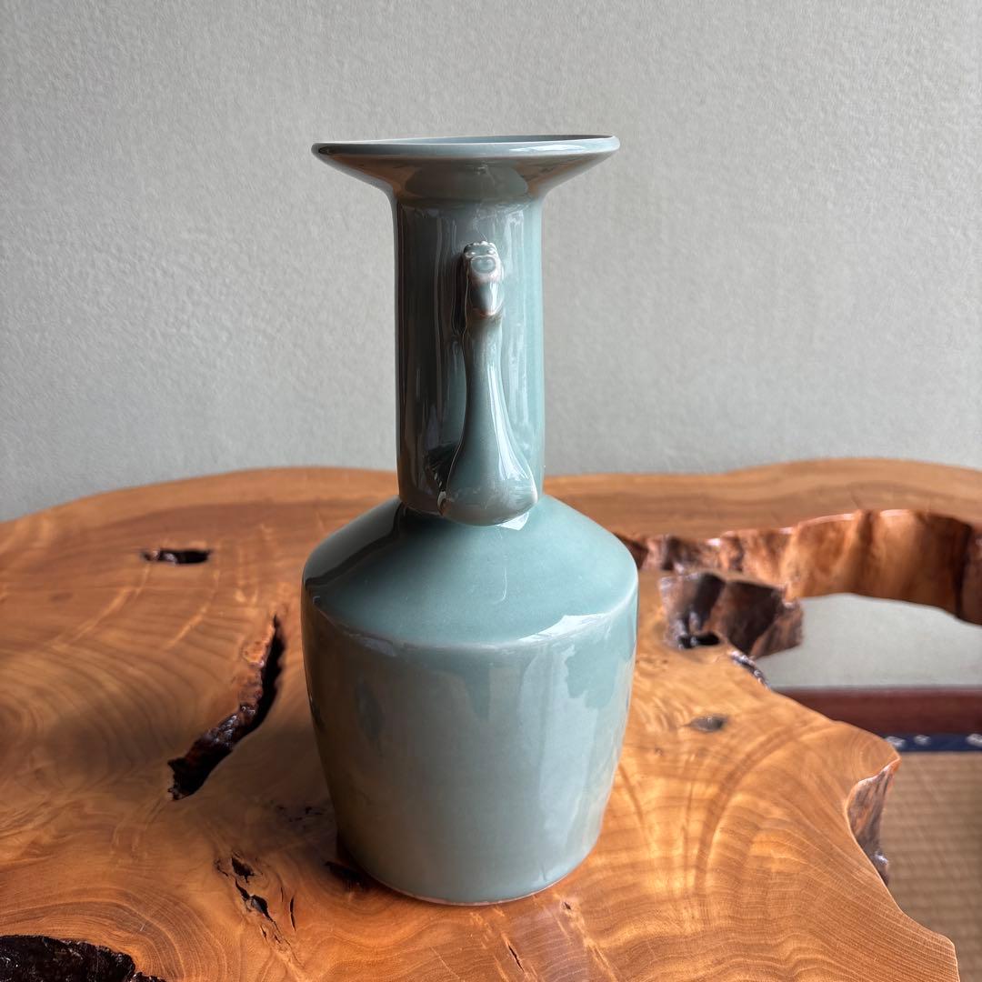 【いま】加藤丈佳 日吉窯 鳳凰耳付花入 ／祥瑞文蜜柑水指 土山松泉造