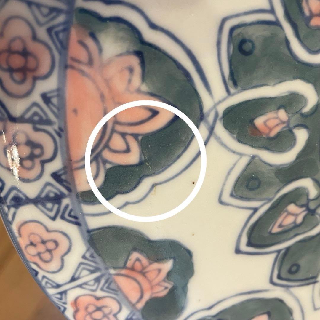 陶器　花柄　椅子　花台　スツール 腰掛 ガーデンチェア　高さ約34.5cm