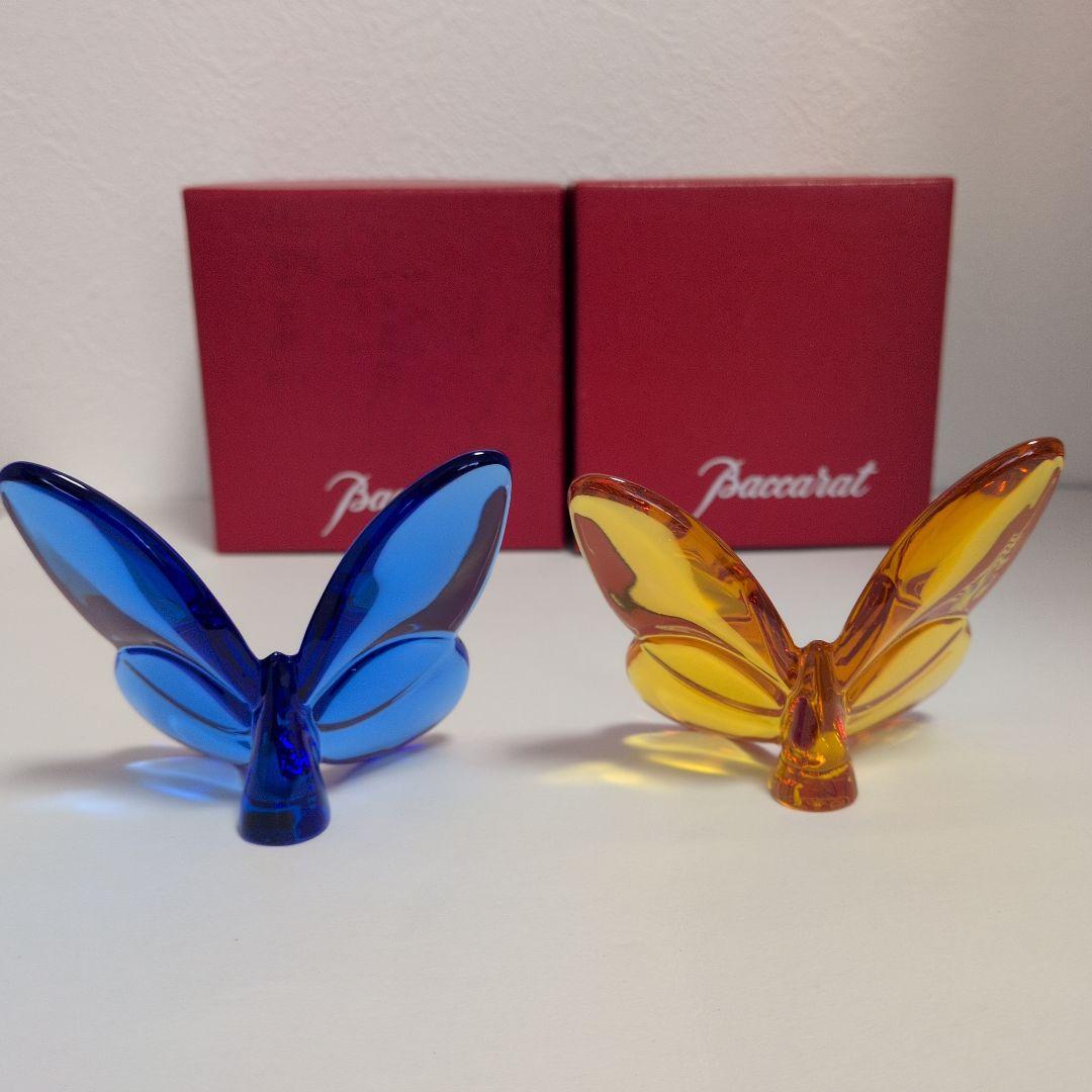Baccarat ラッキー バタフライ 置物 セット