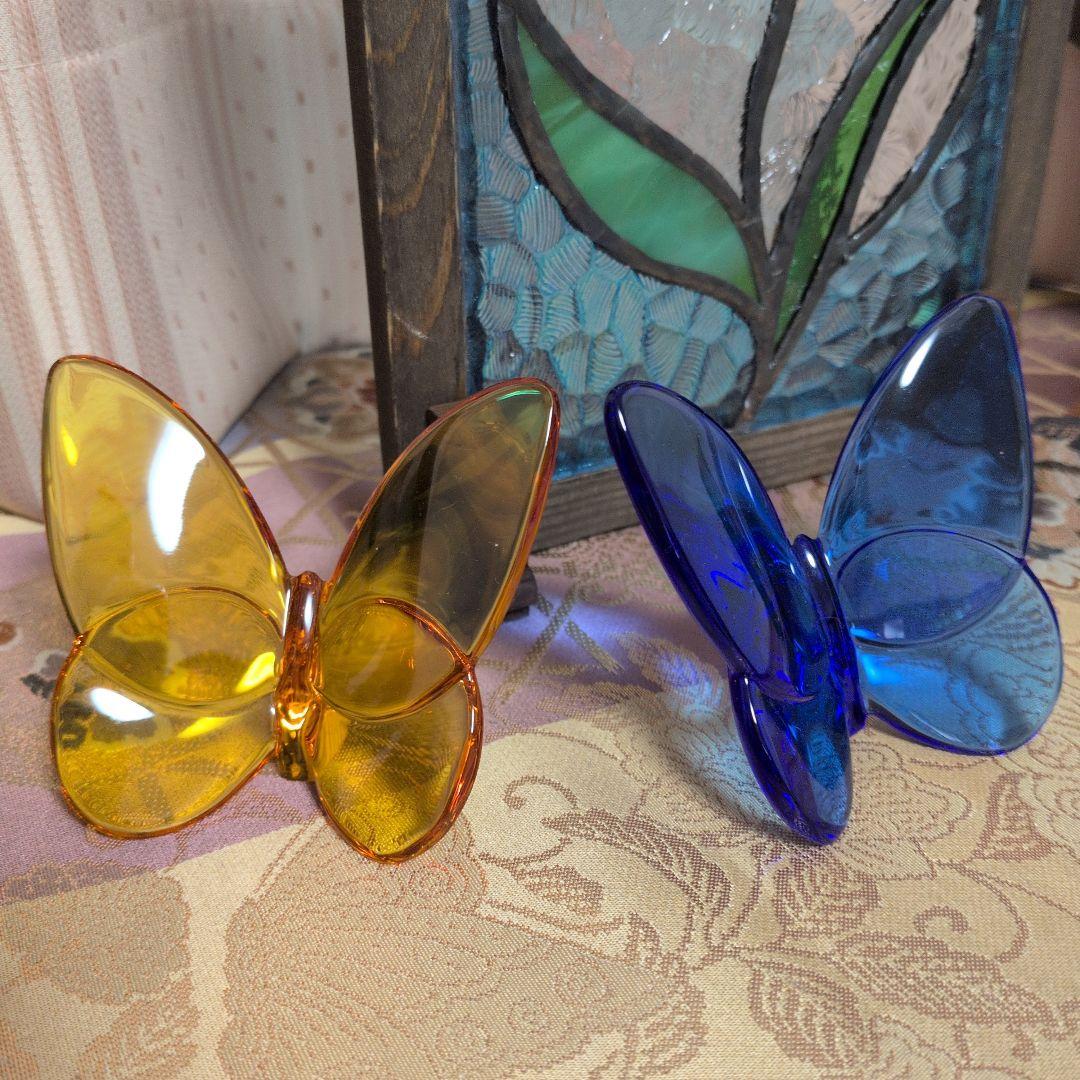 Baccarat ラッキー バタフライ 置物 セット