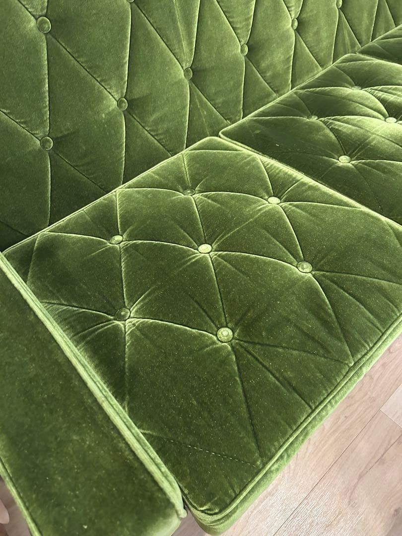 カリモク60 ロビーチェア 3シーター モケットグリーン