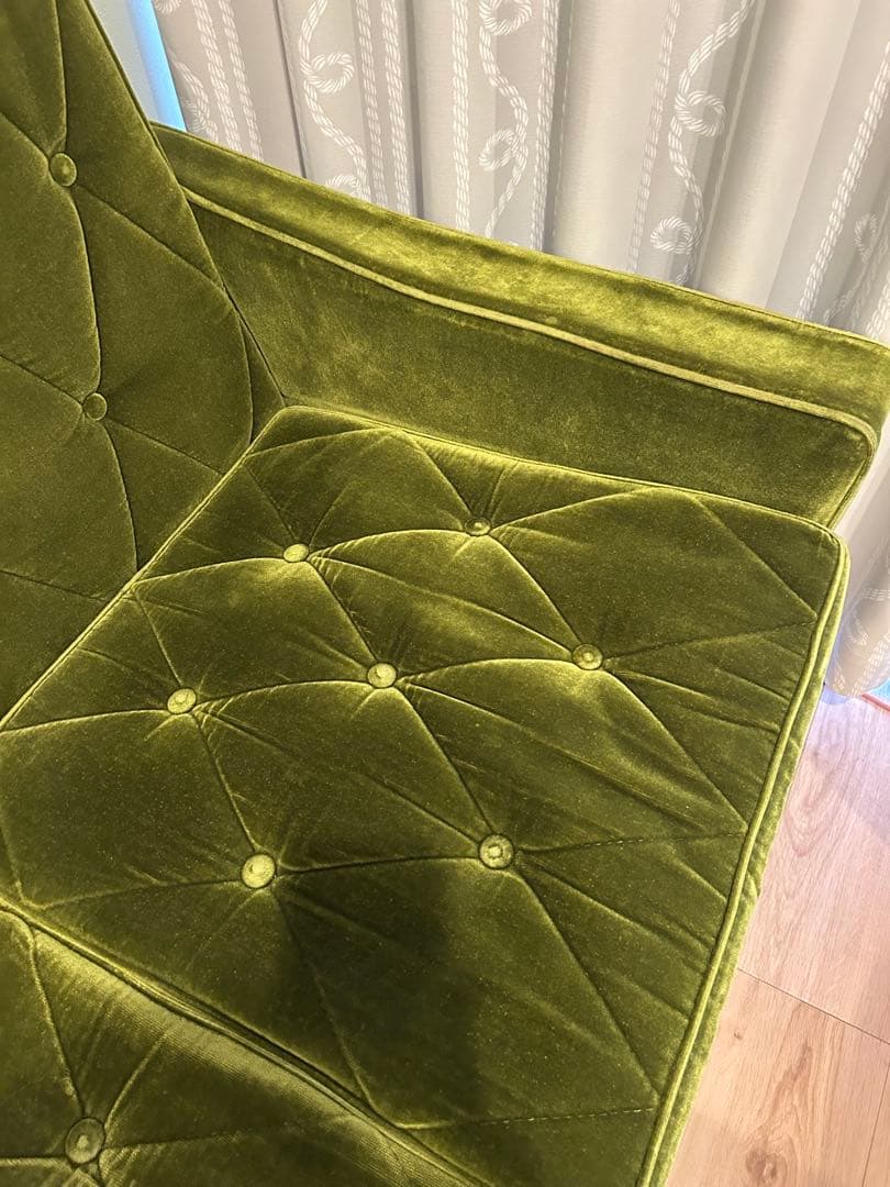 カリモク60 ロビーチェア 3シーター モケットグリーン