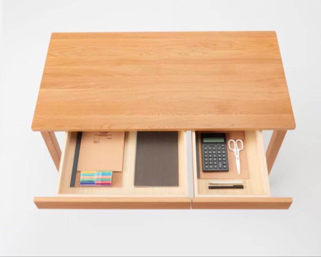 ■送料込■無印良品 MUJI 無垢材 木製デスク オーク材 事務学習机テーブル