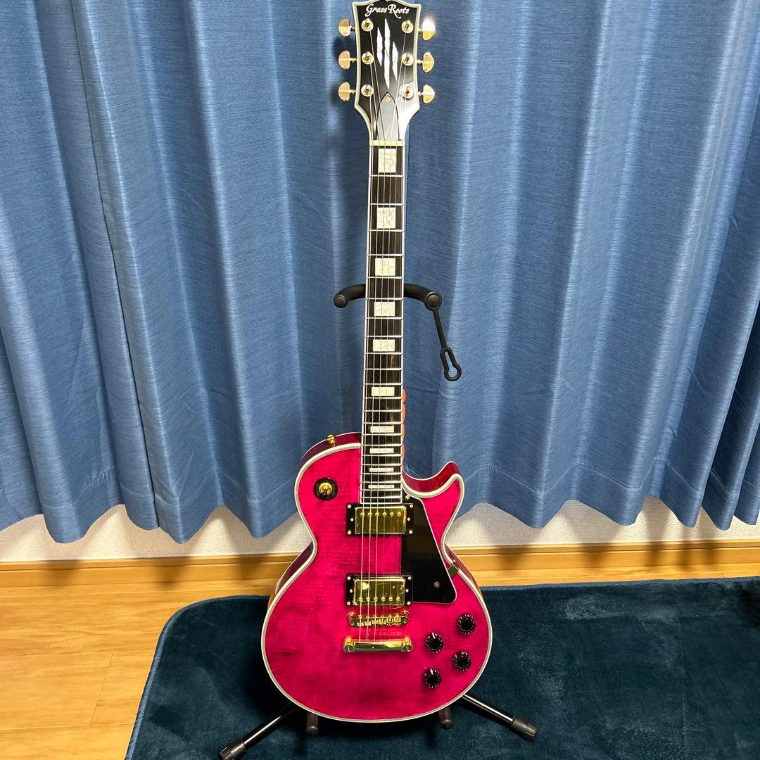 grass roots グラスルーツ レスポール G-LP-CTM ピンク - メルカリ