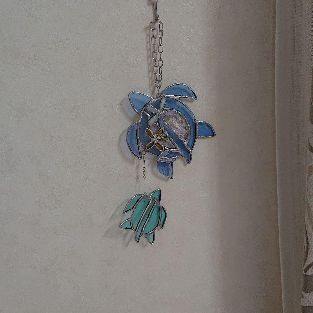 ステンドグラス 海色モビール