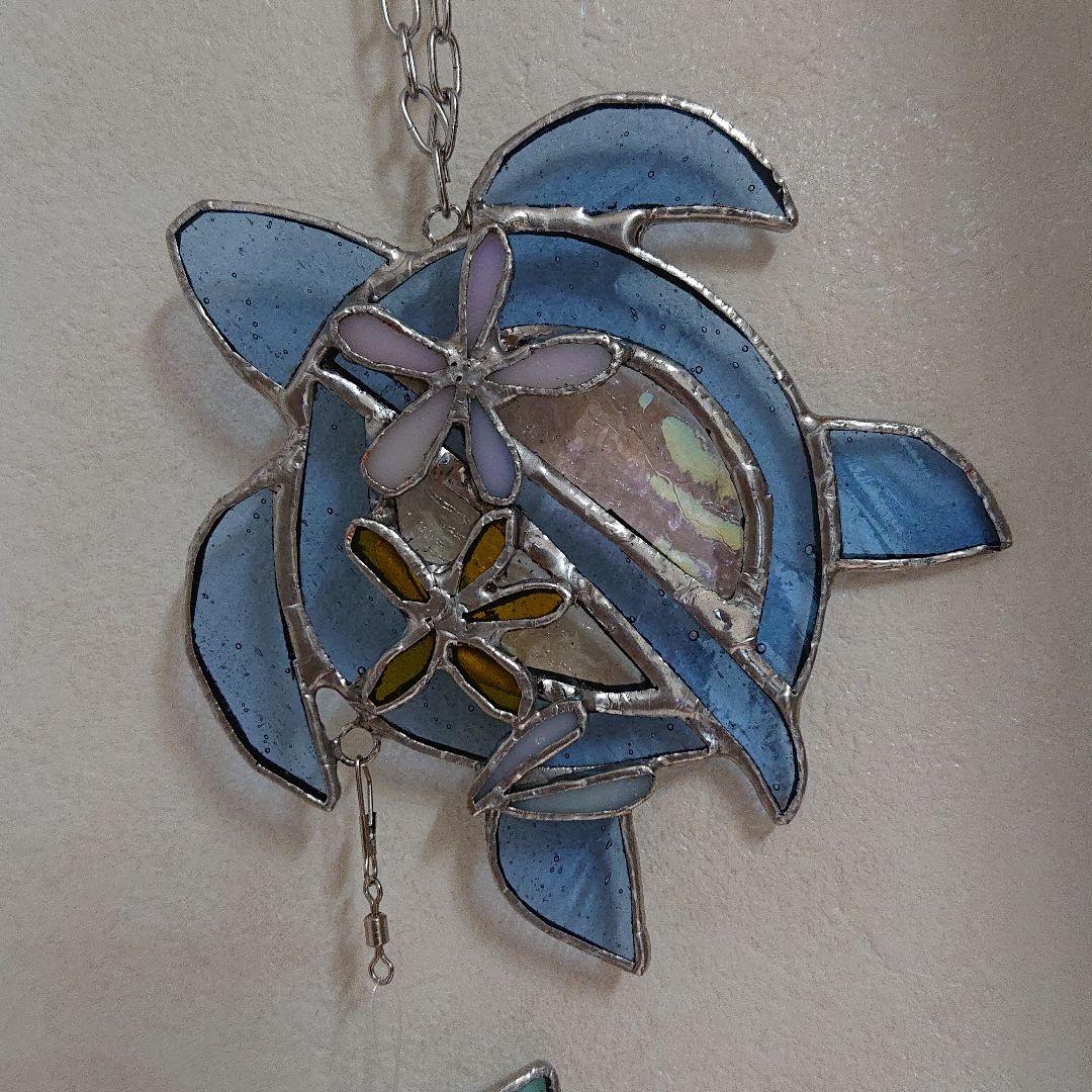 ステンドグラス 海色モビール