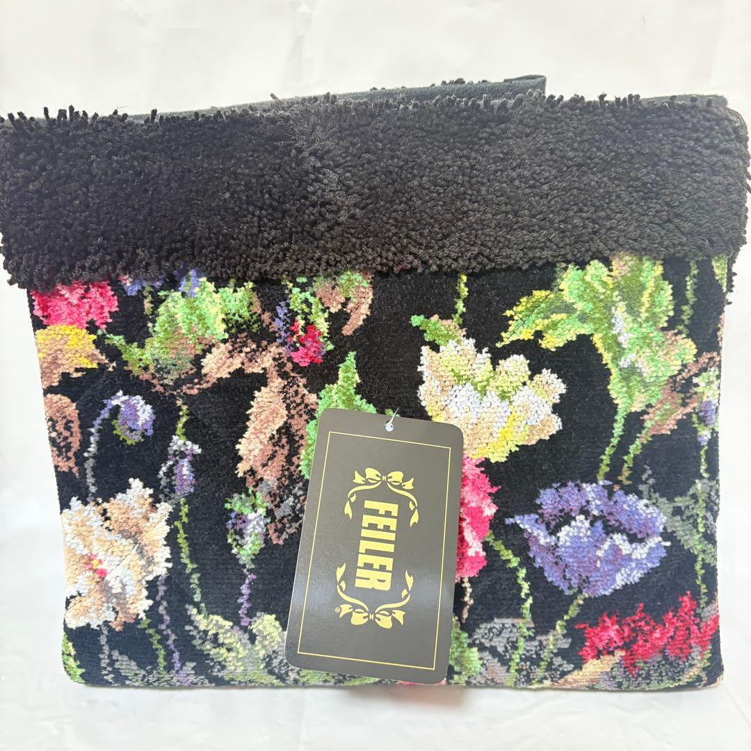 極美品　FEILER フェイラー　玄関マット　バスマット　花柄