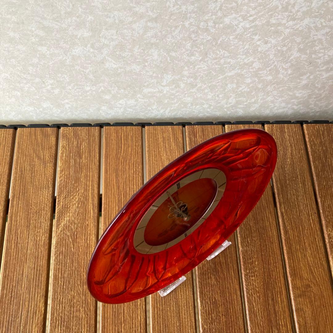 希少 ジェコー jeco ノリタケ クォーツ 壁掛け時計 ガラス製 車イラスト