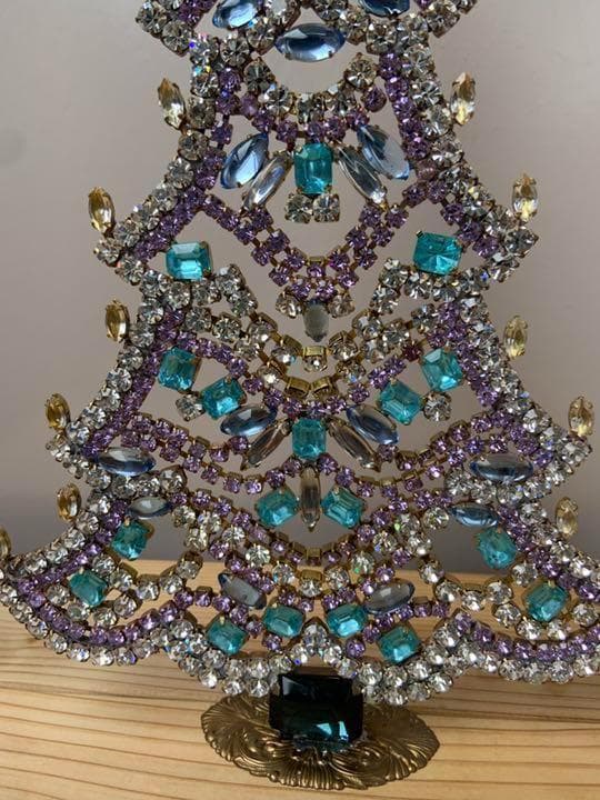 30cm特大/Bijoux刻印付/チェコガラス/クリスマスツリー/P302/卓上