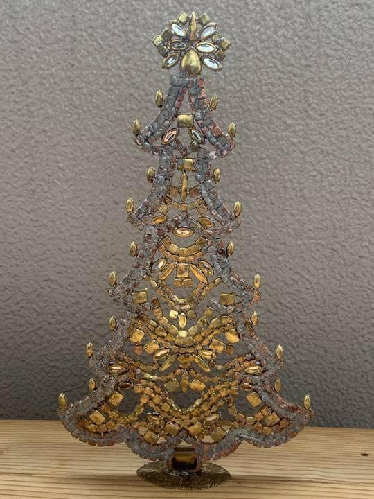 30cm特大/Bijoux刻印付/チェコガラス/クリスマスツリー/P302/卓上