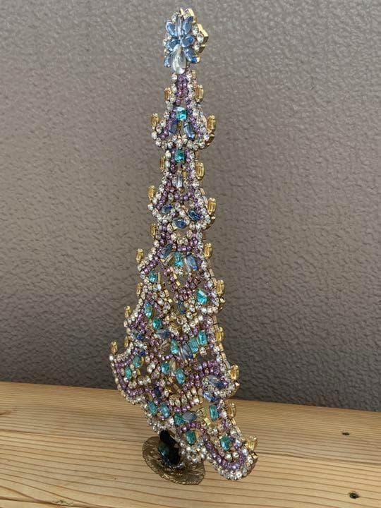 30cm特大/Bijoux刻印付/チェコガラス/クリスマスツリー/P302/卓上