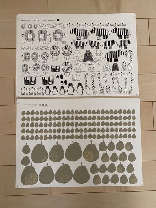 ポーセラーツ　転写紙 12枚